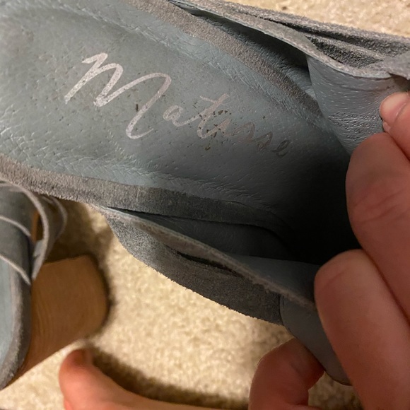 Matisse Blue Suede Slingbacks - Picture 5 of 7